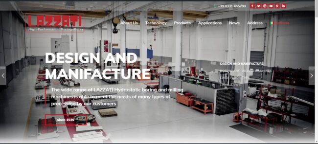 LAZZATI High Performance Boring Mills New Company Website