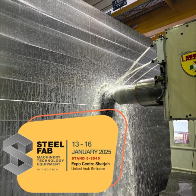 STEEL FAB MACHINERY TECHNOLOGY EQUIPMENT LAZZATI SPA HIGH PERFORMANCE BORING MILLS TRADE FAIR EXHIBITION