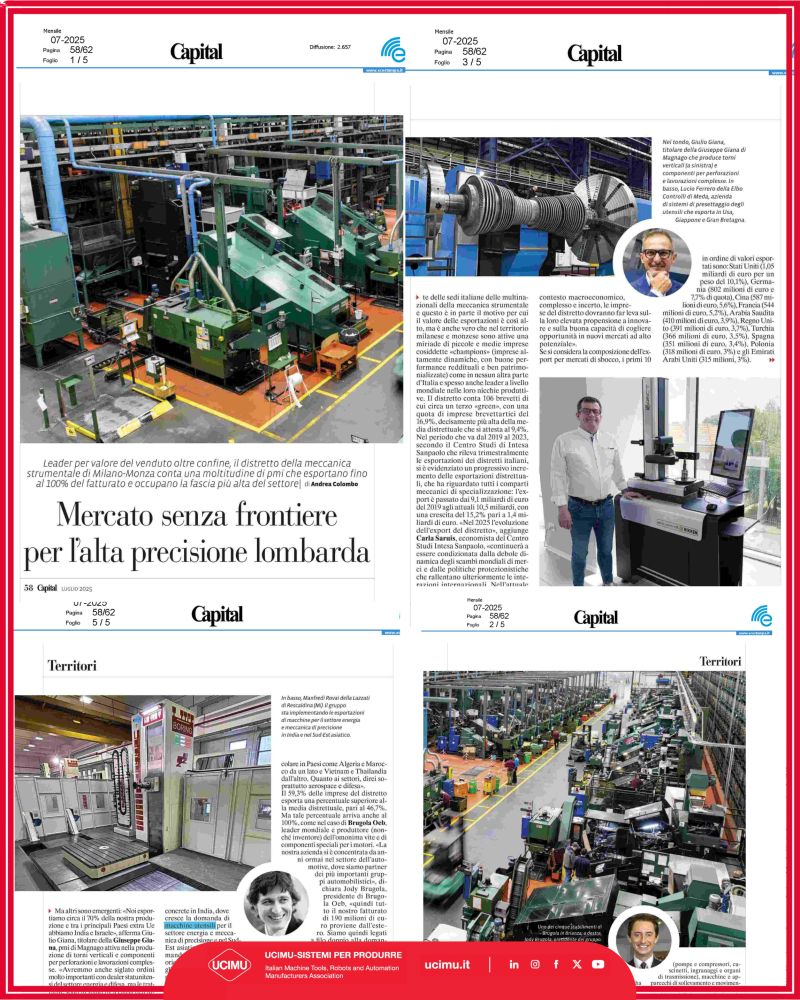 LAZZATI intervistata da Capital: export, tecnologia e continuità industriale